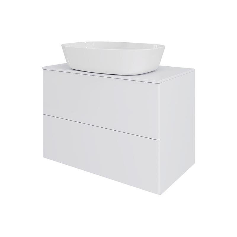 Изображение товара Тумба с раковиной Orange Otto Ot-75TuMDF+B08-500W подвесная 75 см белый глянец