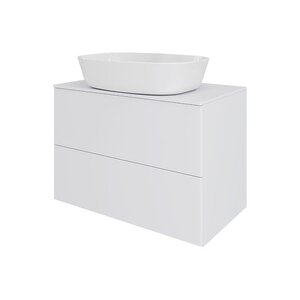 Изображение товара Тумба с раковиной Orange Otto Ot-75TuMDF+B08-500W, 75 см, подвесная, белый