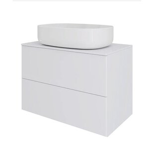 Изображение товара Тумба с раковиной Orange Otto Ot-75TuMDF+B08-600W, 75 см, подвесная, белый