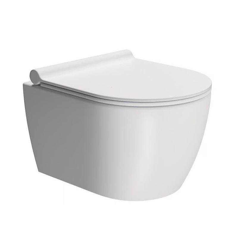 Изображение товара Подвесной унитаз GSI Pura 880209, безободковый, смыв торнадо, белый матовый 