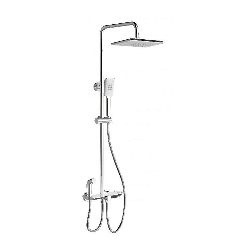 Изображение товара Душевая система Wonzon & Woghand WW-B3310-CR, с термостатом, с гигиеническим душем, цвет хром