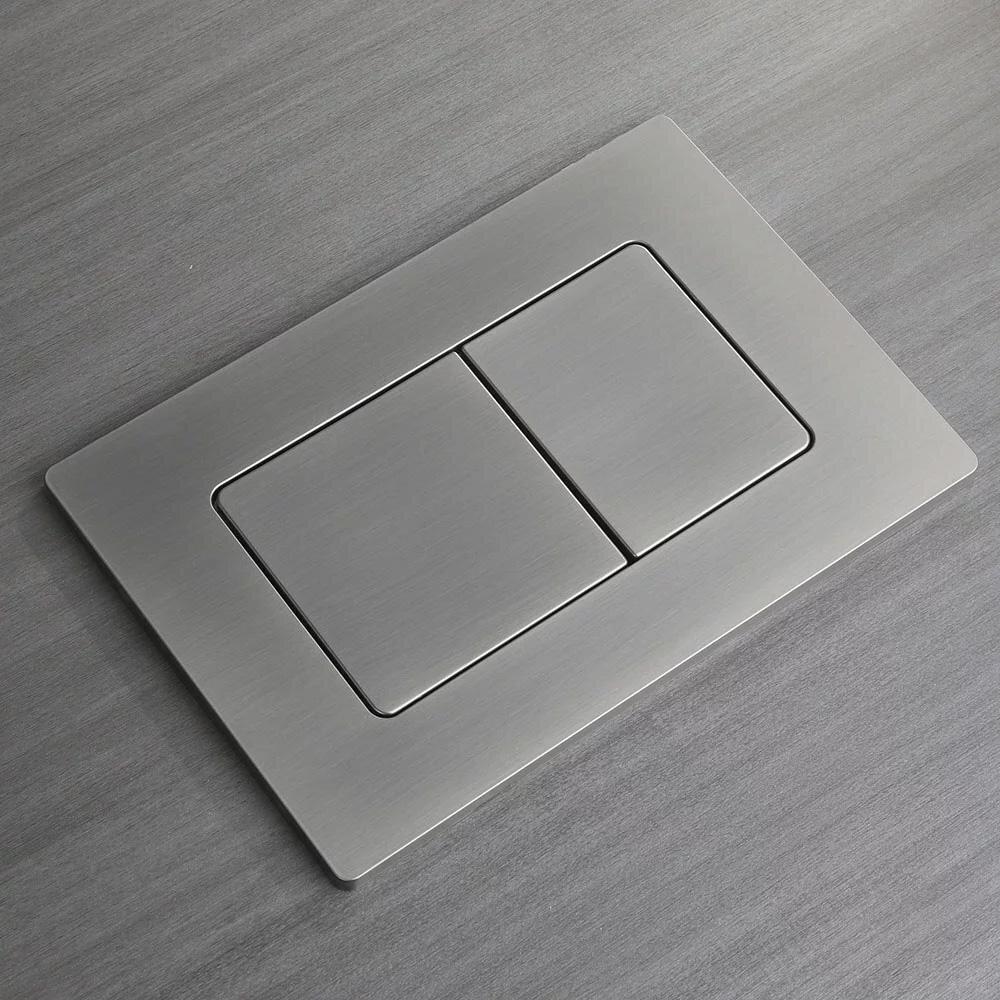 Изображение товара Клавиша смыва Veconi Flush FLV8-GM механическая оружейная сталь двухрежимный слив