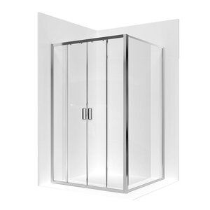 Изображение товара Душевой уголок Ambassador Forsa, 130 х 120 х 200 см, профиль хром, стекло прозрачное, 17021108AX-120AX