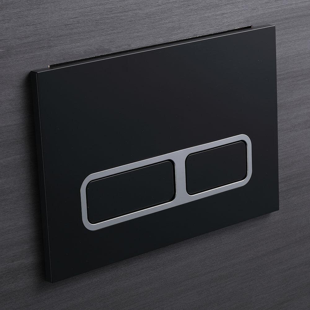 Изображение товара Клавиша смыва Veconi Flush FLV13-BC механическая двойной режим черная матовая хром