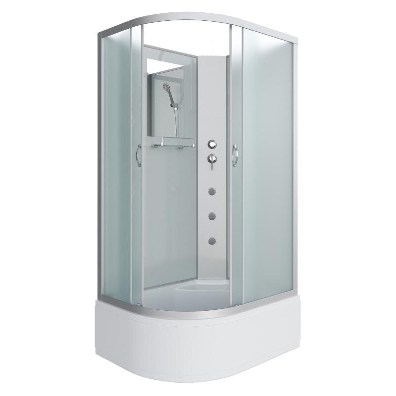Изображение товара Душевая кабина Niagara Classic NG-2310-14RBKG, 120 x 80 см, высокий поддон, стекло матовое, профиль хром матовый, правая Изображение товара Душевая кабина Niagara Classic NG-2310-14RBKG, 120 x 80 см, высокий поддон, стекло матовое, профиль хром матовый, правая