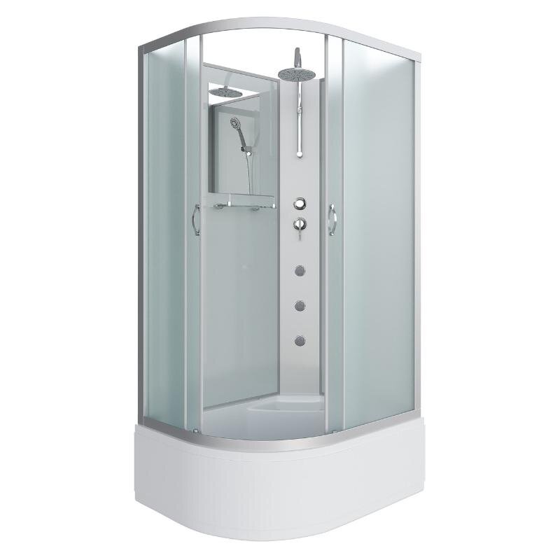 Изображение товара Душевая кабина Niagara Classic NG-2310-14RBKTG, 120 x 80 см, высокий поддон, стекло матовое, профиль хром матовый, правая