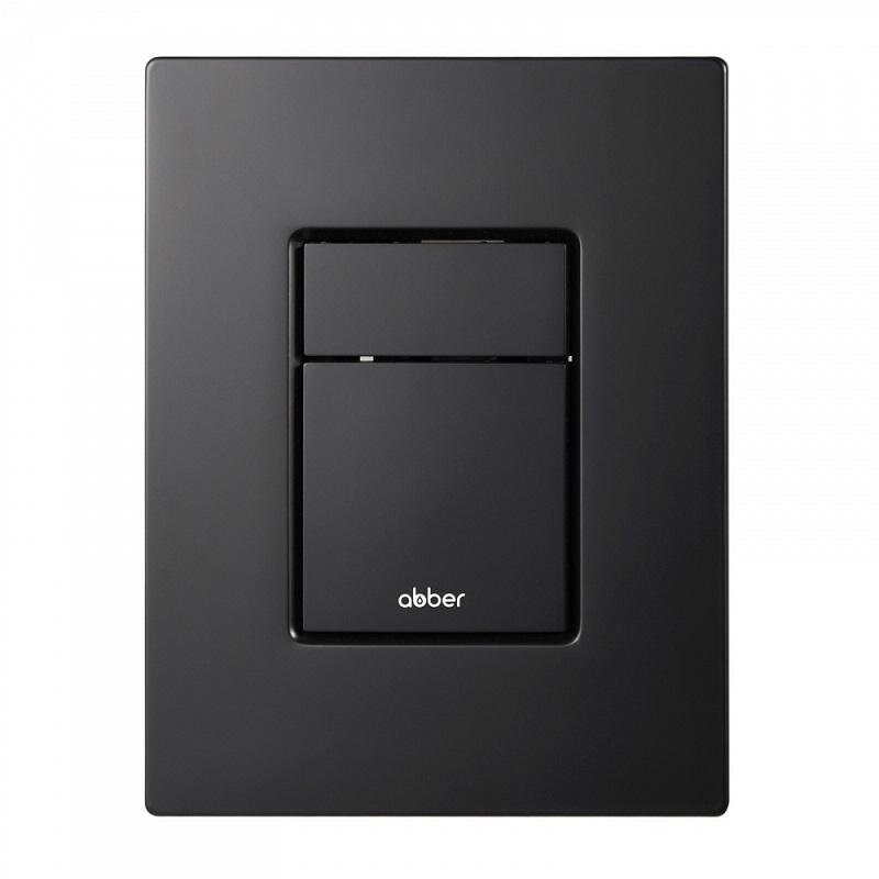 Изображение товара Клавиша смыва Abber AC0123MB пневматическая черный матовый Германия