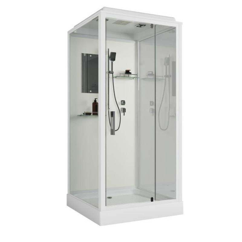 Изображение товара Душевая кабина Niagara Standart ST80/15Q, 80 x 80 см, с крышей, низкий поддон, стекло прозрачное, профиль белый Изображение товара Душевая кабина Niagara Standart ST80/15Q, 80 x 80 см, с крышей, низкий поддон, стекло прозрачное, профиль белый