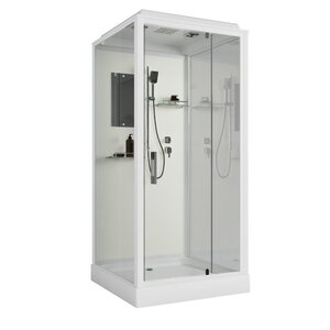 Изображение товара Душевая кабина Niagara Standart ST90/15Q, 90 x 90 см, с крышей, низкий поддон, стекло прозрачное, профиль белый