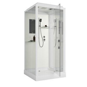 Изображение товара Душевая кабина Niagara Standart ST100/15Q, 100 x 100 см, с крышей, низкий поддон, стекло прозрачное, профиль белый