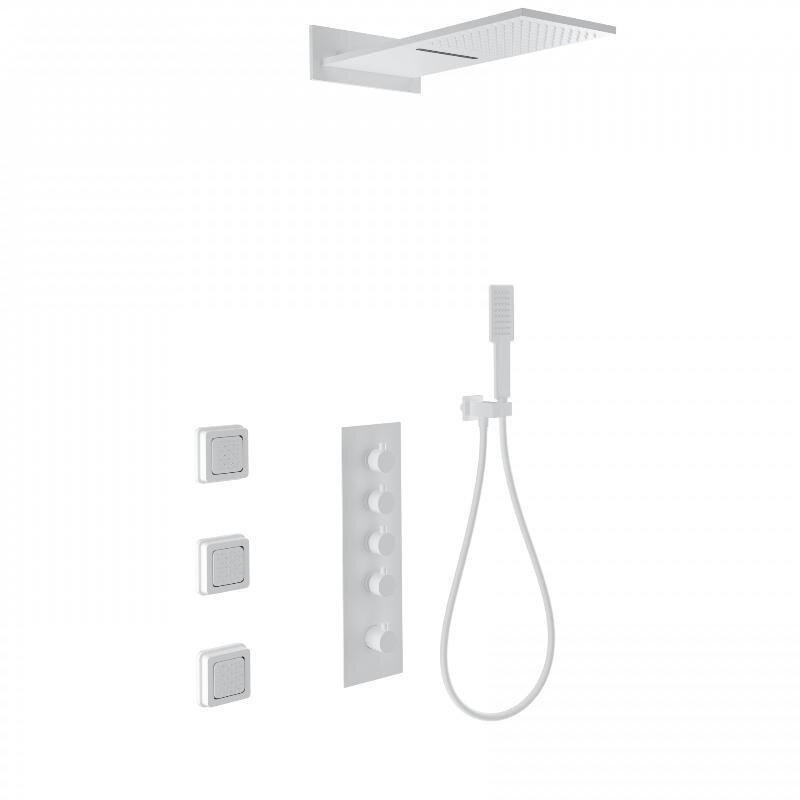 Изображение товара Душевая система Wonzon & Woghand WW-D4100-MW, с термостатом, цвет белый матовый