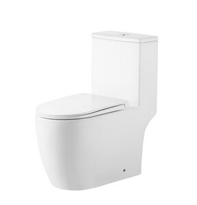 Изображение товара Напольный унитаз моноблок Grossman Classic GR-4484SQ, смыв торнадо, безободковый, сиденье с микролифтом тонкое, белый