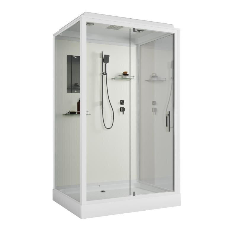 Изображение товара Душевая кабина Niagara Standart ST100/80/15Q, 80 x 100 см, с крышей, низкий поддон, стекло прозрачное, профиль белый Изображение товара Душевая кабина Niagara Standart ST100/80/15Q, 80 x 100 см, с крышей, низкий поддон, стекло прозрачное, профиль белый
