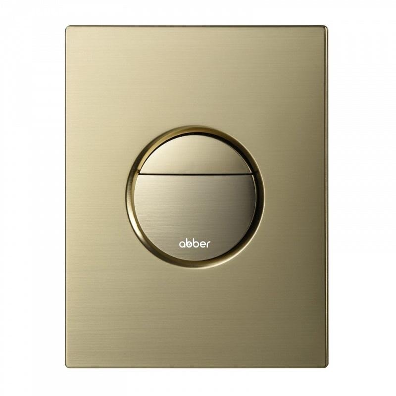 Изображение товара Клавиша смыва Abber AC0126BG пневматическая золото брашированное