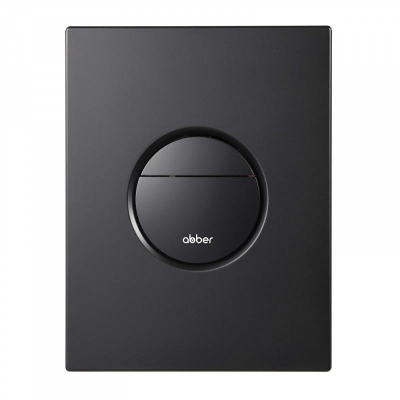 Изображение товара Клавиша смыва Abber AC0126MB пневматическая черный матовый 2 кнопки