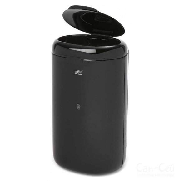 Изображение товара Корзина для мусора Tork Elevation 564008, настенная, черная, 5 л