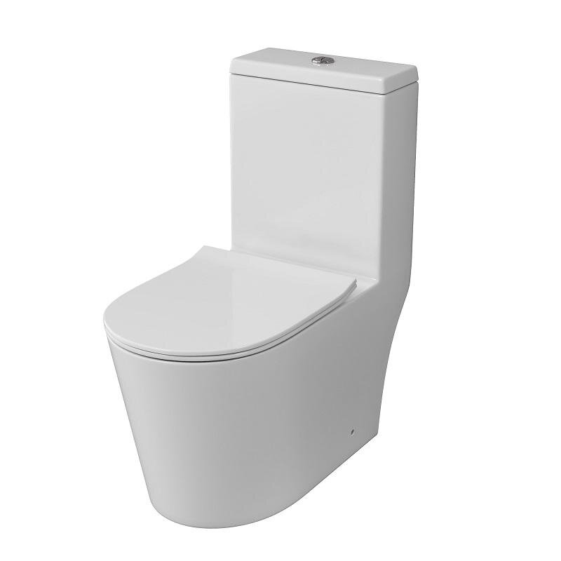 Изображение товара Напольный унитаз моноблок Grossman Classic GR-4487SQ, смыв торнадо, безободковый, сиденье с микролифтом тонкое, белый