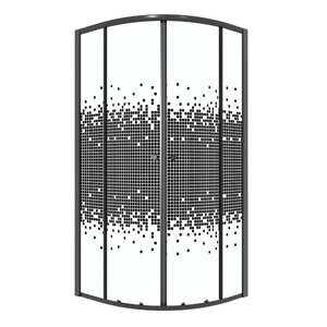 Изображение товара Душевой уголок Niagara Eco NG-1003-14BLACK, 80 х 80 см, стекло мозаика, профиль черный матовый