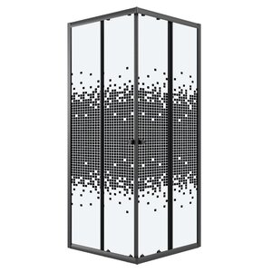 Изображение товара Душевой уголок Niagara Eco NG-1010-14QBLACK, 100 х 100 см, стекло мозаика, профиль черный матовый