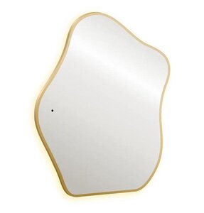 Изображение товара Зеркало Silver Mirrors Wendy GOLD-ТХ LED-00003137, 80 см, LED подсветка, выключатель сенсорный бесконтактный, золото