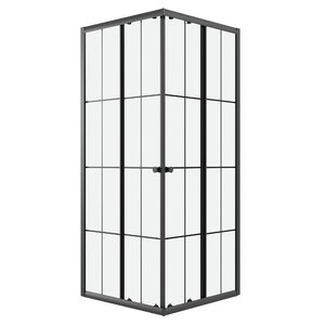 Изображение товара Душевой уголок Niagara Eco NG-1010-14QKL 100x100 см черный матовый раздвижные двери