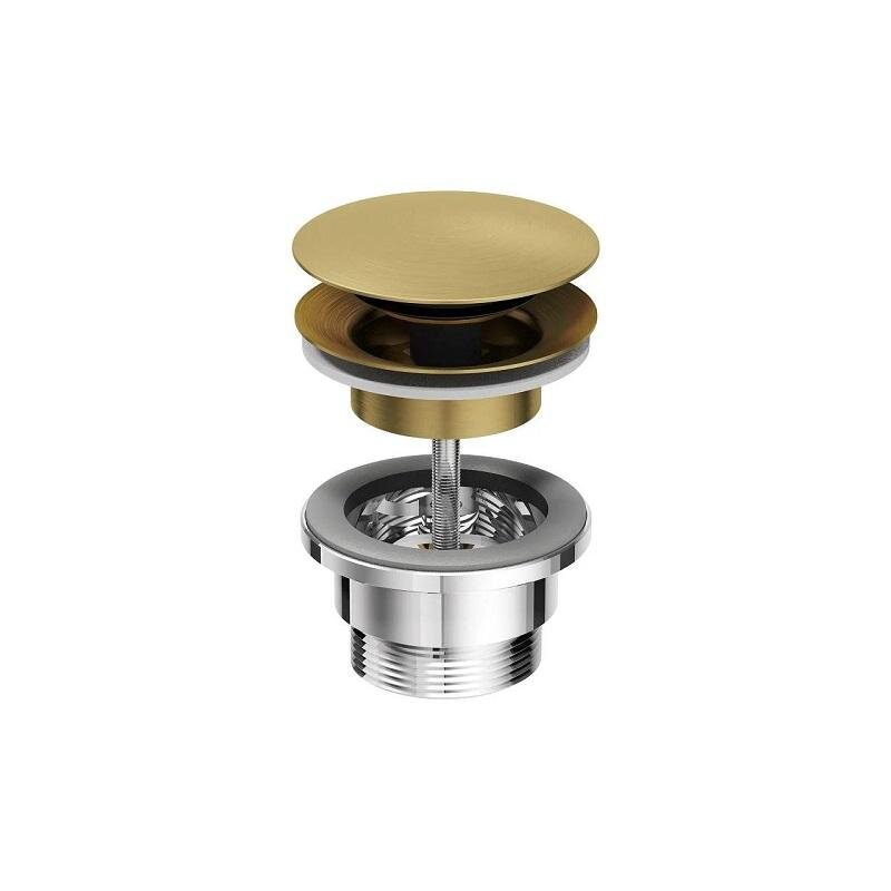 Изображение товара Донный клапан Jacob Delafon E30536-2MB с клик-клак, золото