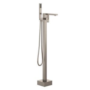 Изображение товара Смеситель напольный для ванны Grossman Falcon 530.K35.08.120, с душевым гарнитуром, брашированный никель