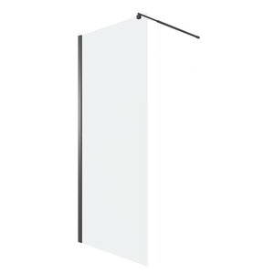 Изображение товара Душевая стенка Niagara Eco NG-551-90BLACK, 90 см, со свободным входом, стекло прозрачное, профиль черный матовый