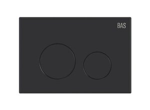 Изображение товара Клавиша смыва Bas ИУ00004, механическая, чёрный матовый