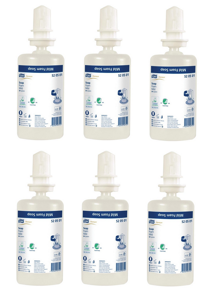 Изображение товара Мягкое пенное мыло Tork Premium 520511-6 S4 для рук 6 шт