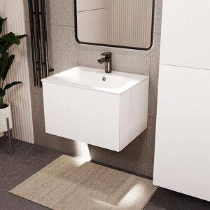 Изображение товара Тумба с раковиной Terminus Aurora 60 см подвесная белая Россия