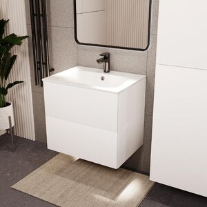 Изображение товара Тумба с раковиной Terminus Aurora AUR10602900301O, 60 см, подвесная, цвет белый