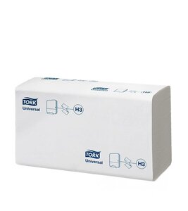 Изображение товара Листовые полотенца Tork Singlefold 120108 H3 сложения ZZ  (Блок: 20 уп. по 250 шт.)