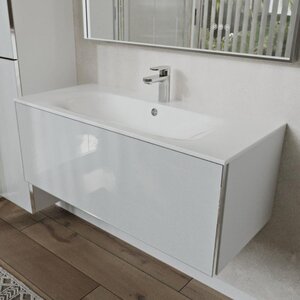 Изображение товара Тумба с раковиной Terminus Vega VEG101001900301OSL, 100 см, подвесная, цвет белый