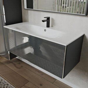 Изображение товара Тумба с раковиной Terminus Vega VEG101001701601OSL, 100 см, подвесная, цвет графит