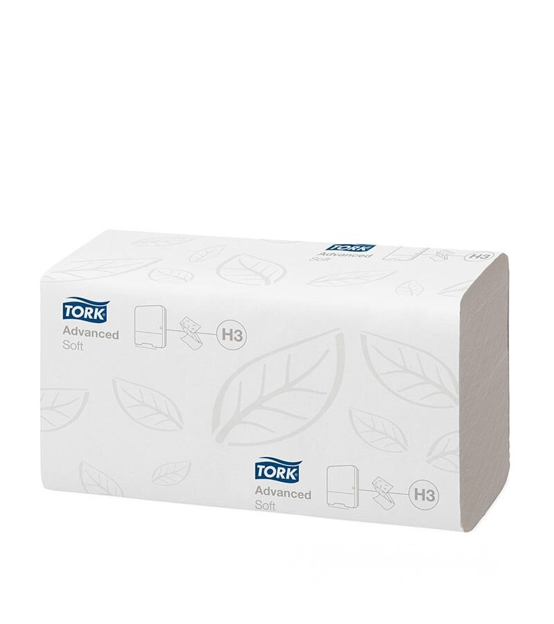 Изображение товара Tork Singlefold 290184 H3 - двухслойные листовые полотенца 23x11 см