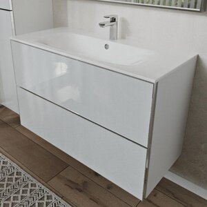 Изображение товара Тумба с раковиной Terminus Vega VEG101002900301OSL, 100 см, подвесная, цвет белый