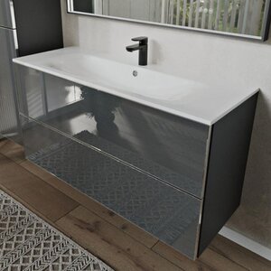 Изображение товара Тумба с раковиной Terminus Vega VEG101202701601OSL, 120 см, подвесная, цвет графит