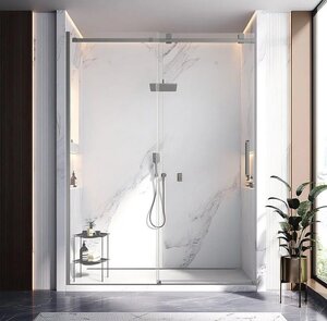 Изображение товара Душевая дверь Veconi Vianno VN75GR-120-01-C4, 120 см, стекло прозрачное, профиль графит брашинг