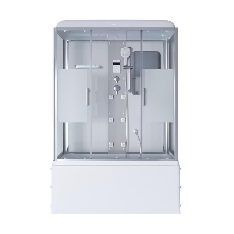 Изображение товара Душевой бокс Niagara Ultra NG-3170-01, 170 x 75 см, с крышей, высокий поддон, стекло прозрачное/матовое, профиль хром