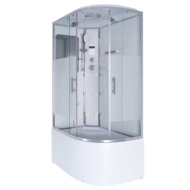Изображение товара Душевой бокс Niagara Ultra NG-310-01L/NG-310-01R, 120 x 80 см, с крышей, высокий поддон, стекло прозрачное/матовое, профиль хром, левый/правый Изображение товара Душевой бокс Niagara Ultra NG-310-01L/NG-310-01R, 120 x 80 см, с крышей, высокий поддон, стекло прозрачное/матовое, профиль хром, левый/правый