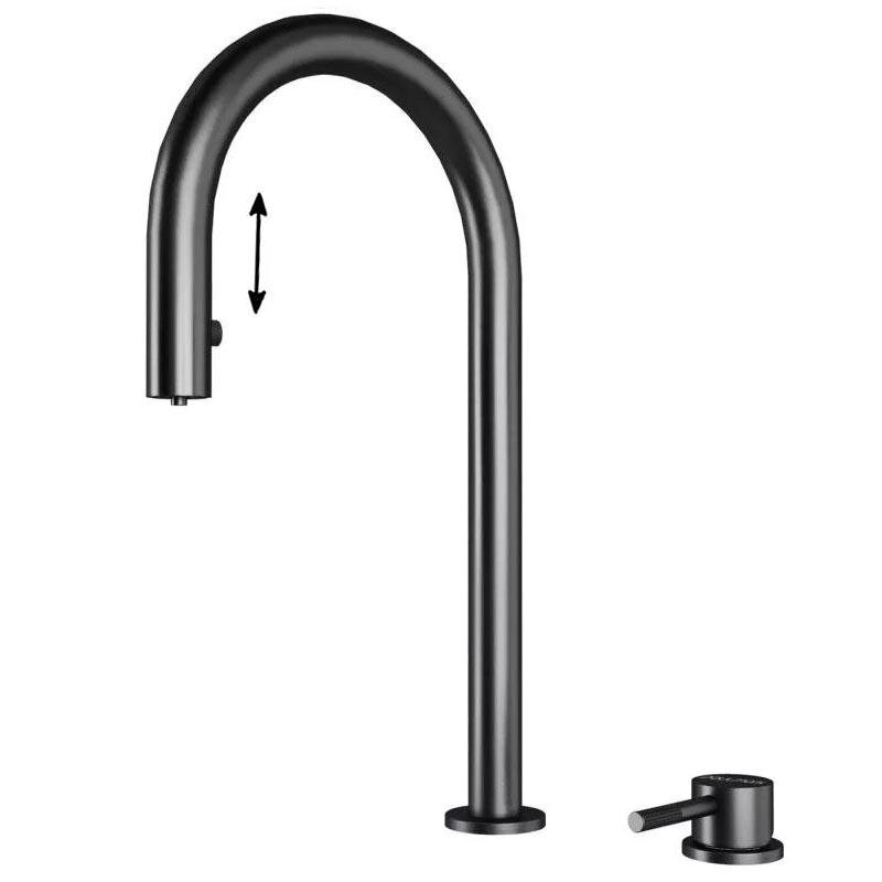 Изображение товара Paulmark Estetica Es218006-GM: смеситель с фильтром воды, PVD, ответвл. 2в1