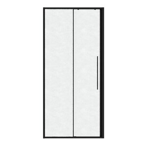 Изображение товара Душевая дверь в нишу Niagara Nova NG-84-L10CHB, 100 см, стекло шиншилла, профиль черный матовый, левая