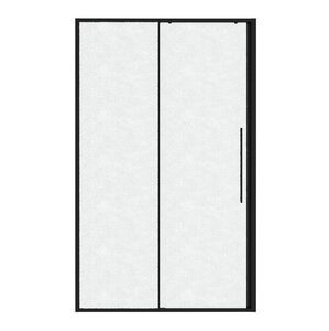 Изображение товара Душевая дверь в нишу Niagara Nova NG-84-L11CHB, 110 см, стекло шиншилла, профиль черный матовый, левая