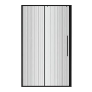 Изображение товара Душевая дверь в нишу Niagara Nova NG-84-L12FHB, 120 см, стекло рифленое, профиль черный матовый, левая