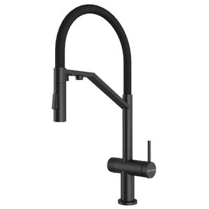 Изображение товара Смеситель для кухонной мойки Paulmark Zender Ze213155-BLM, с подключением к фильтру питьевой воды, черный