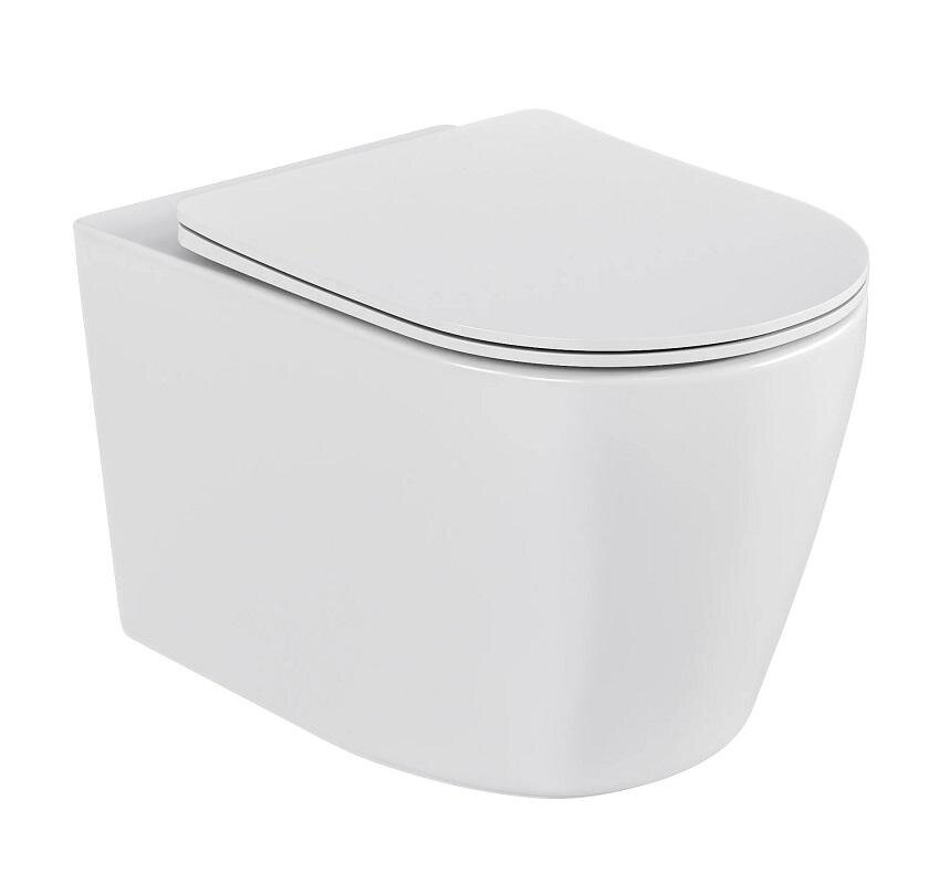 Изображение товара Подвесной унитаз Hansmann Keramik Round Торнадо безободковый с микролифтом белый