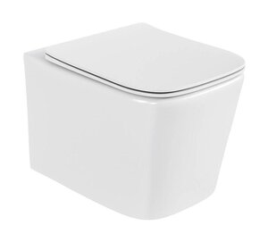 Изображение товара Подвесной унитаз Hansmann Keramik Kvadro УНИ0003, безободковый, сиденье микролифт, белый