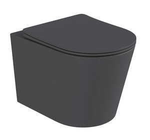 Изображение товара Подвесной унитаз Hansmann Keramik Round Dark Grey УНИ0020, безободковый, сиденье микролифт, тёмно-серый