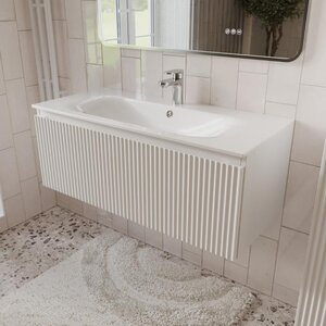 Изображение товара Тумба с раковиной Terminus Sicilia SIC101001900301O, 100 см, подвесная, цвет белый